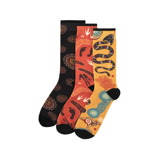 Bamboozld Men's Native Australia Dreamtime Gift Box 3pk