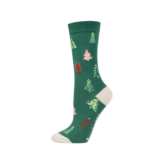 Bamboozld Women's Dainty Jolly Trees Bamboo Socks