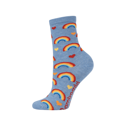 Bamboozld Kid's Rainbow Hearts Bamboo Socks