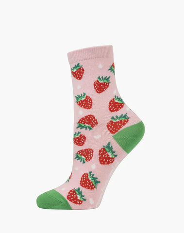 Bamboozld Kids Strawberries Bamboo Sock Bamboozld Kids Strawberries Bamboo Sock