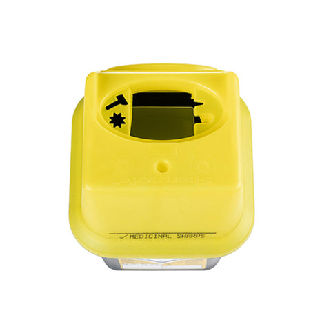 Sharpsafe 4 Litre Yellow Lid Recycled Polymer Container Sharpsafe 4 Litre Yellow Lid Recycled Polymer Container
