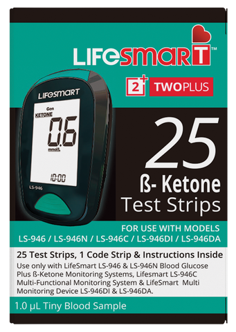 LifeSmart 2TwoPlus Ketone Test Strips 25pk LifeSmart 2TwoPlus Ketone Test Strips 25pk