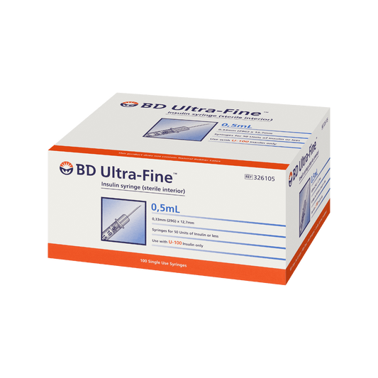 BD Ultrafine Syringe 29G 0.5ml 12.7mm 100pk