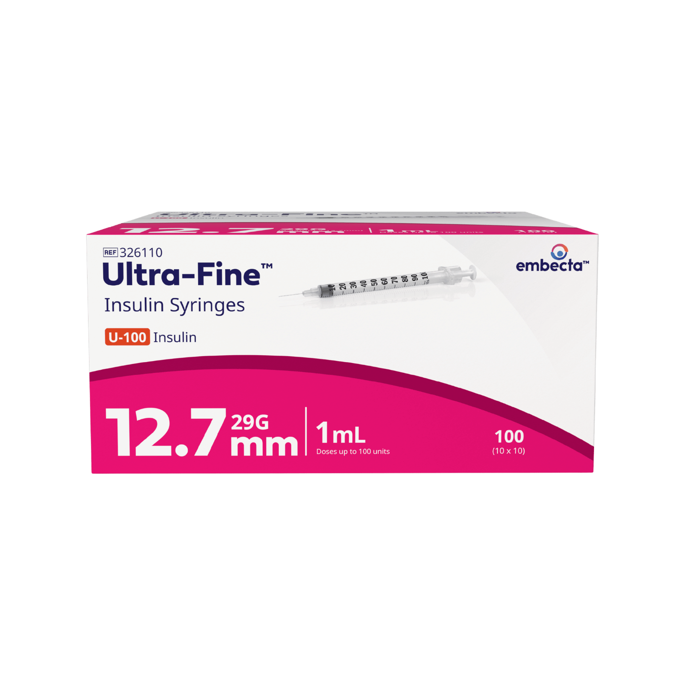 embecta Ultra-Fine Syringe 1.0mL 29G 12.7mm