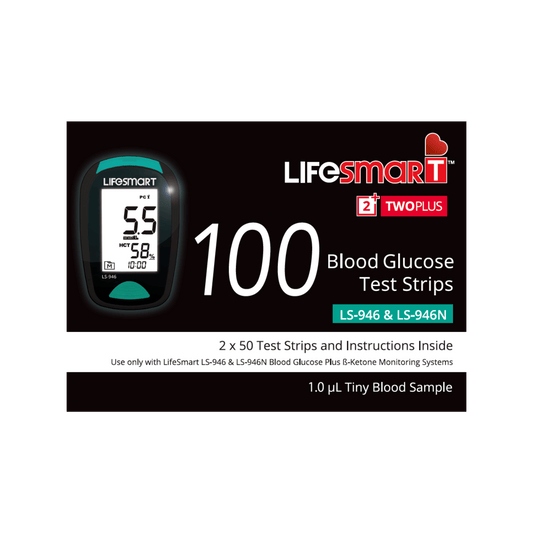 LifeSmart 2TwoPlus Blood Glucose Test Strips 100pk