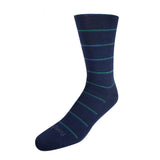 Men's Striped Comfortable Merino Socks Navy