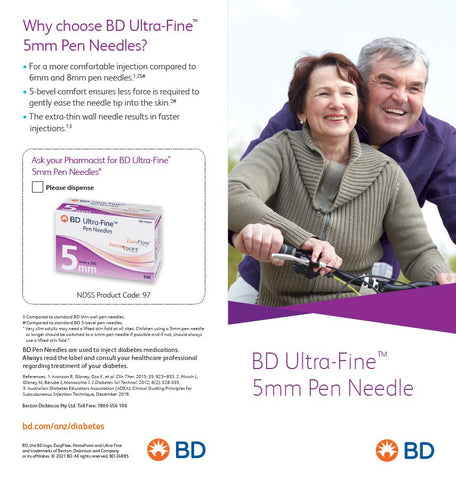 BD Ultrafine Pen Needle 31G 5mm 100pk BD Ultrafine Pen Needle 31G 5mm 100pk