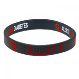 Mediband Insulin Dependent Reverse Wristband Dark Grey with Dots