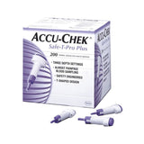 Three Accu-Chek Safe-T-Pro Plus Safety Lancets With Box|Open Box Of Accu-Chek Safe-T-Pro Plus Safety Lancets