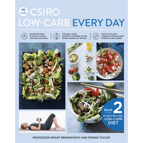 CSIRO Low-carb every day book cover. CSIRO Low-carb every day book cover.