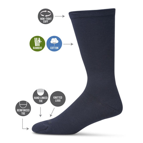 Men's Bamboo/Cotton Health Socks Size 6-10 Men's Bamboo/Cotton Health Socks Size 6-10