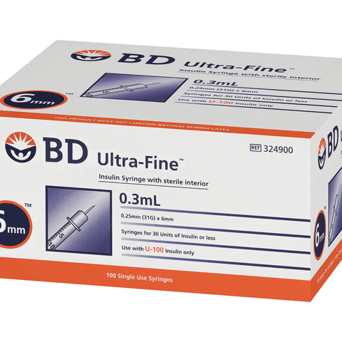 0.3ml BD Ultra-Fine Insulin Syringe|0.3ml BD Ultra-Fine Insulin Syringe|| 0.3ml BD Ultra-Fine Insulin Syringe|0.3ml BD Ultra-Fine Insulin Syringe||
