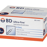 BD Ultrafine Syringe 31G 0.5ml 6mm 100pk