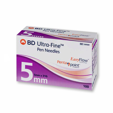 BD Ultra-Fine Pen Needle 31G 5mm 100pk|BD Ultra-Fine Pen Needle With 5-Bevel Technology| BD Ultra-Fine Pen Needle 31G 5mm 100pk|BD Ultra-Fine Pen Needle With 5-Bevel Technology|