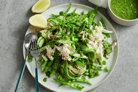 Free Thermomix Cooking for Diabetes recipe: Shredded chicken noodle salad with green miso
