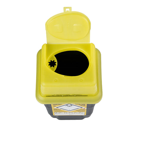 Sharpsafe 1.8 Litre Yellow Lid Recycled Polymer Container