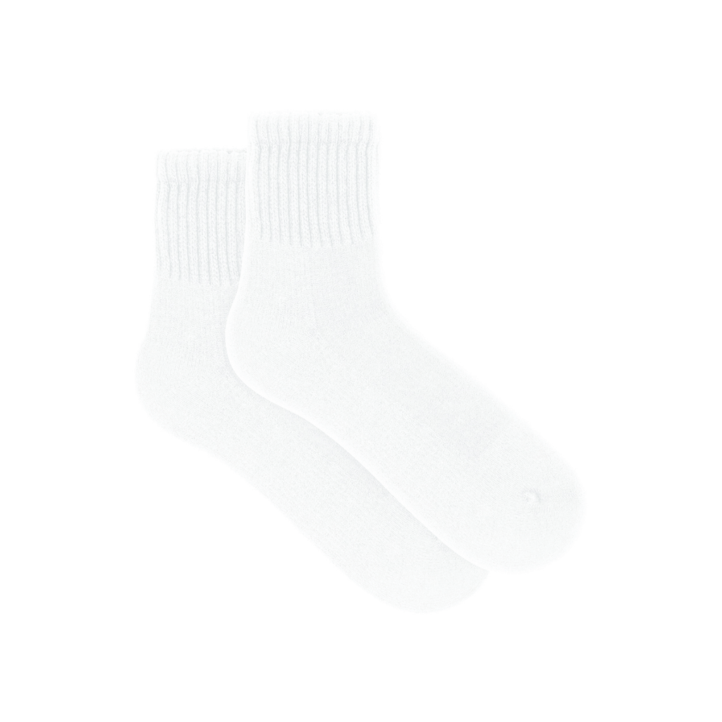 Underworks Men's White Mid Crew All Day Socks - Diabetes Shop