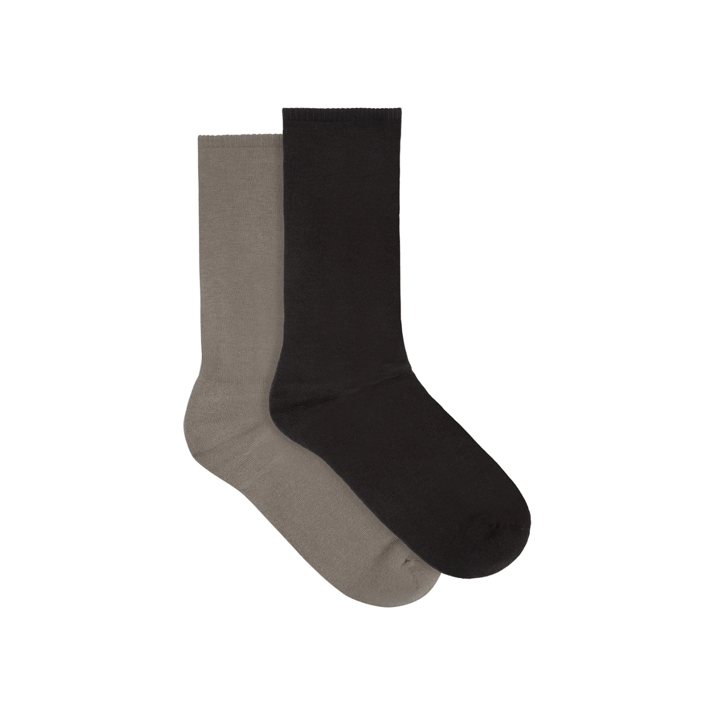 Underworks Men's All Day Cushioned Sole Socks 2 Pack - Black