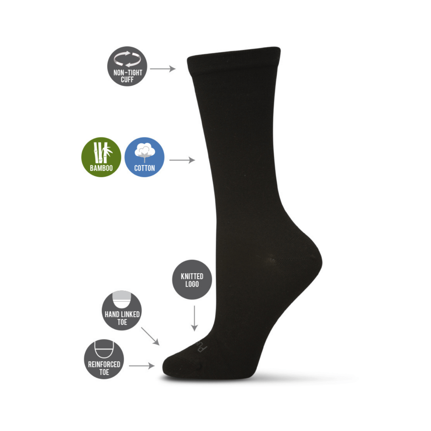 Pussyfoot Women's Non-Tight Health Socks