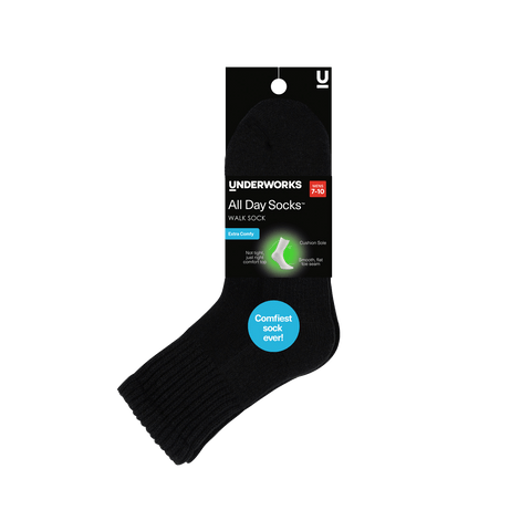 Underworks Men's All Day Socks Mid Crew Walk