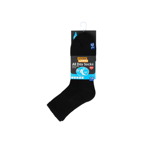 All Day Socks Ladies Mid Crew Walk 1pk