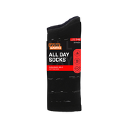 Underworks Men's All Day Socks Cushioned Crew Patterned 3pk