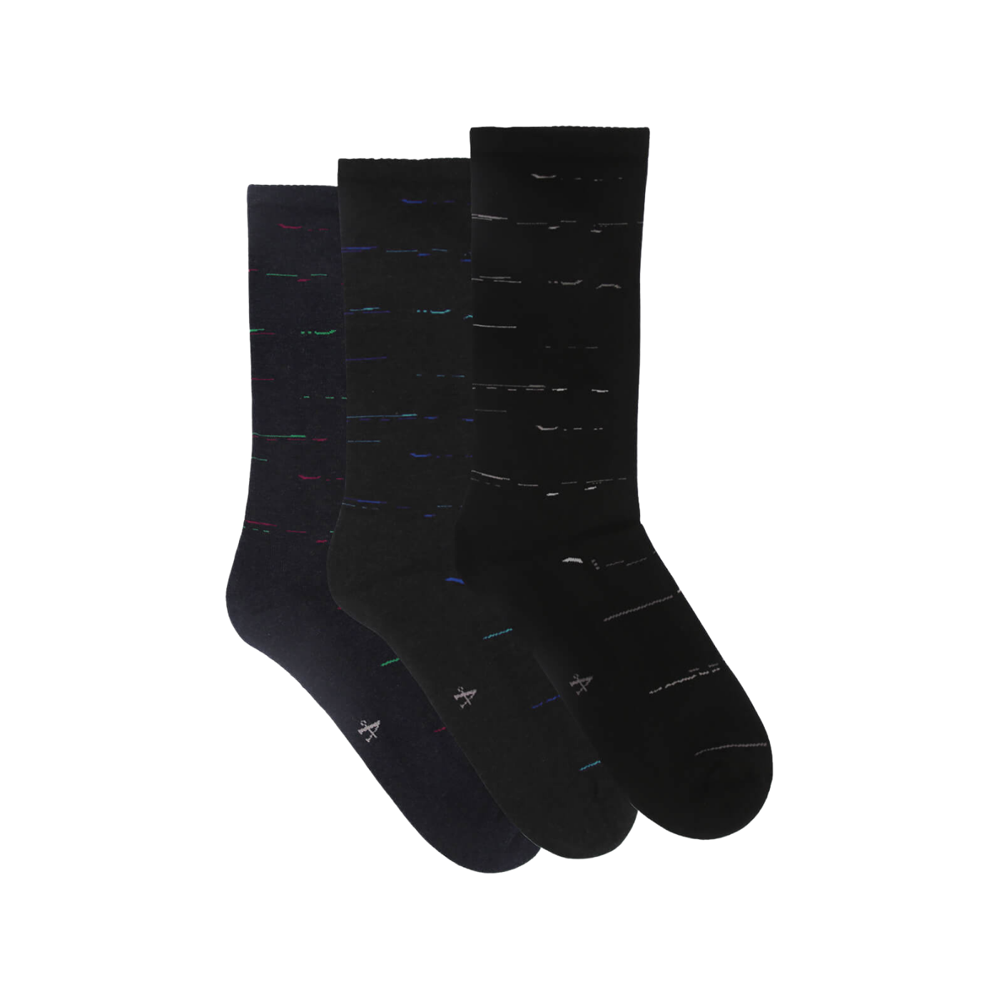 Underworks Men's All Day Socks Cushioned Crew Patterned 3pk