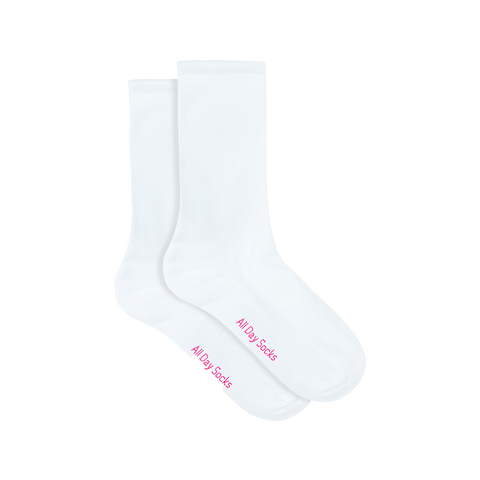 Underworks Women's All Day Socks Cushioned Crew Plain 2pk