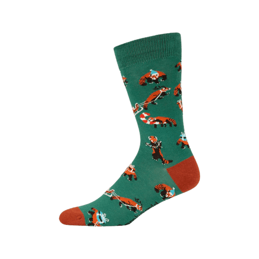 Bamboozld Men's Christmas Red Panda Bamboo Socks