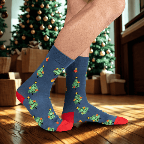 Bamboozld Men's Christmas Trees Bamboo Socks