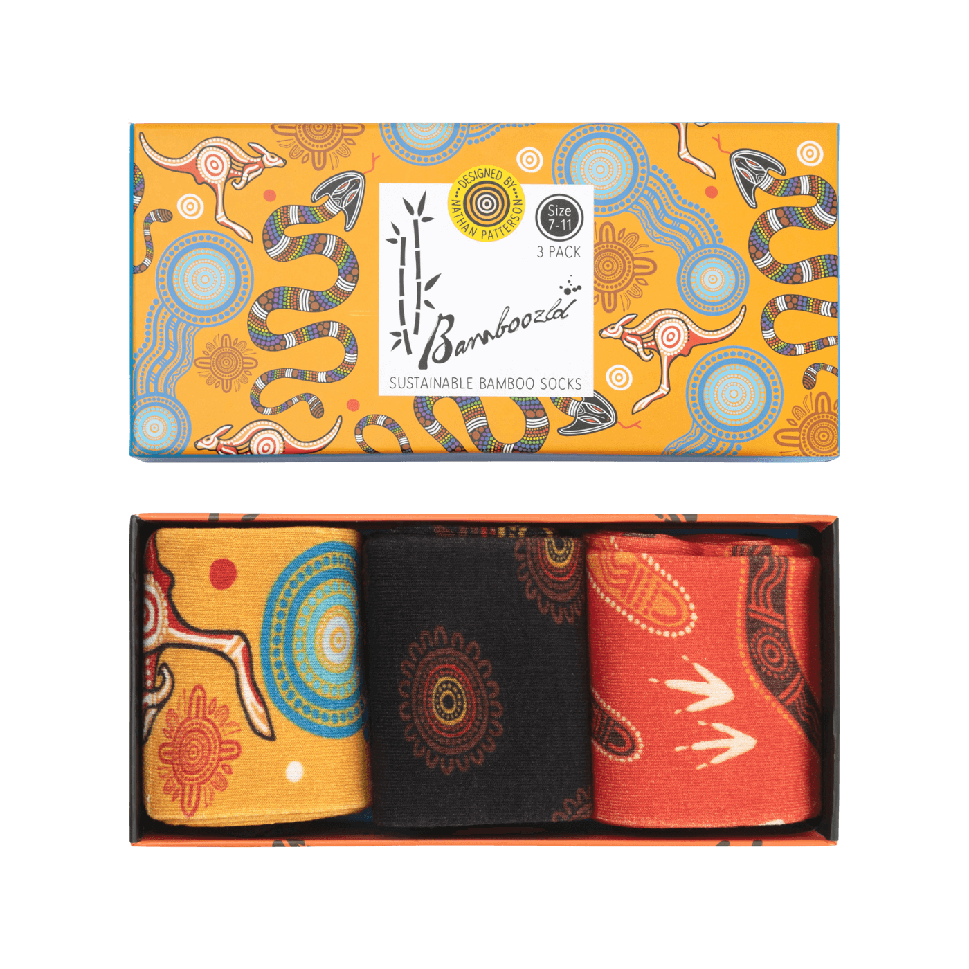 Bamboozld Men's Native Australia Dreamtime Gift Box 3pk