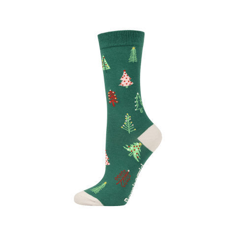 Bamboozld Women's Dainty Jolly Trees Bamboo Socks