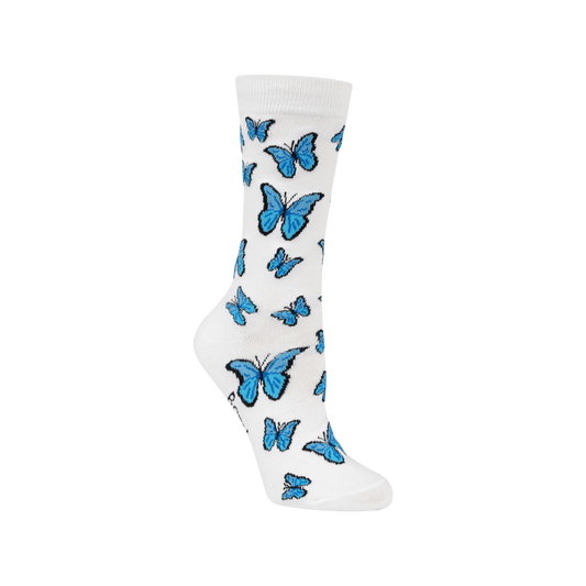 Bamboozld Women's Blue Butterflies Bamboo Socks