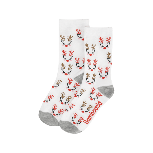 Bamboozld Kid's Reindeer Faces Bamboo Socks