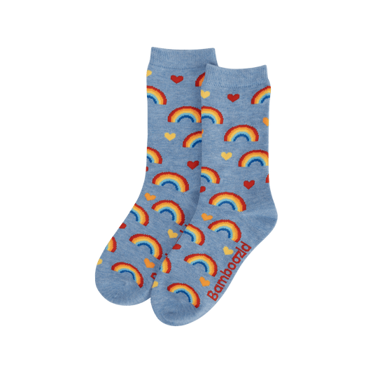 Bamboozld Kid's Rainbow Hearts Bamboo Socks