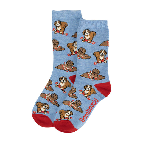 Kids chrissy cavoodles bamboo sock