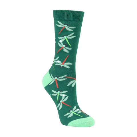 Womens dragonfly bamboo sock