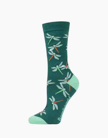 Womens dragonfly bamboo sock