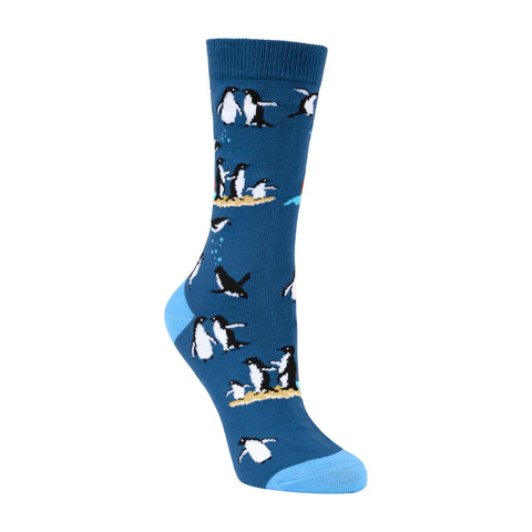 Womens little penguins bamboo sock