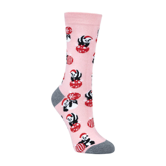 Womens panda baubles bamboo sock