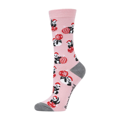 Womens panda baubles bamboo sock