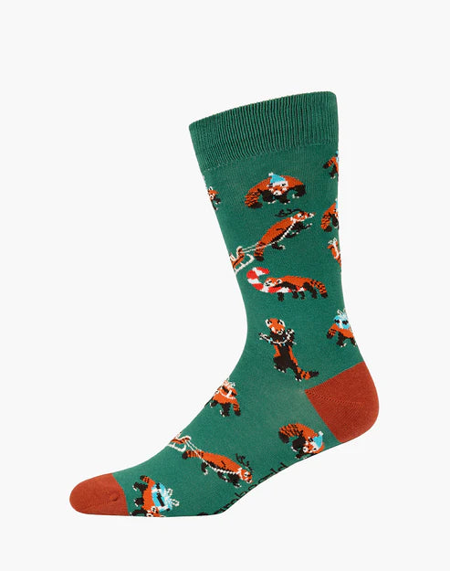 Bamboozld Mens XMAS Red Panda Bamboo Sock