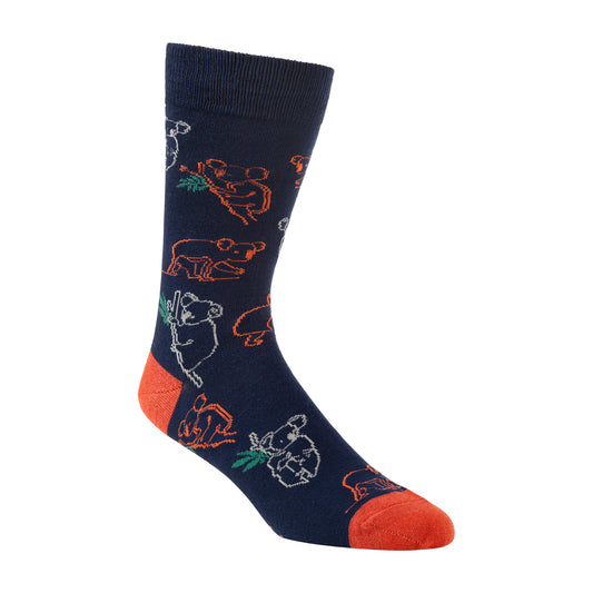 Bamboozld Mens Sketch Koalas Bamboo Sock