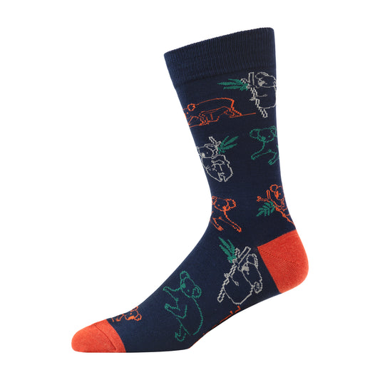 Bamboozld Mens Sketch Koalas Bamboo Sock