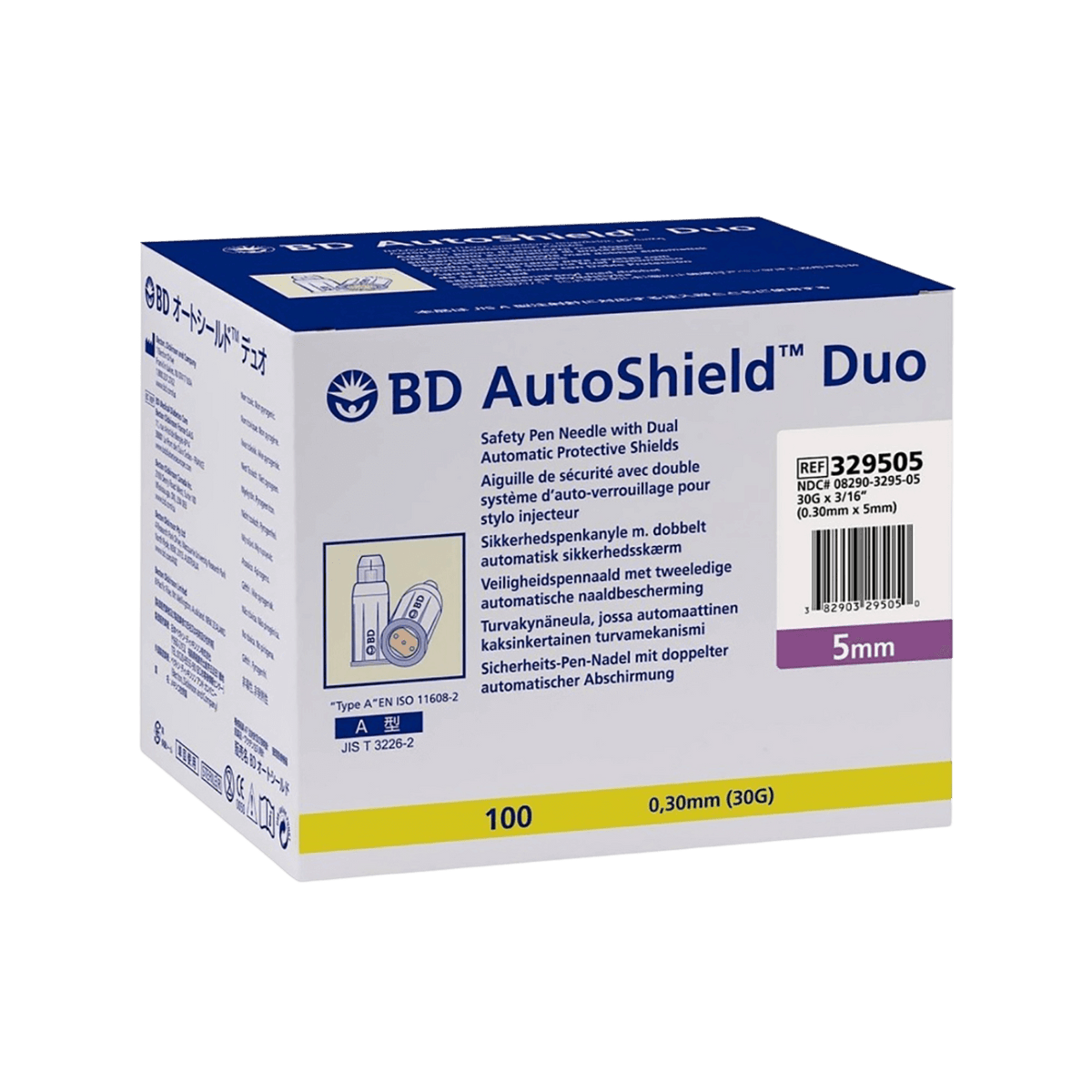 BD AutoShield Duo Safety Pen Needle 5mm