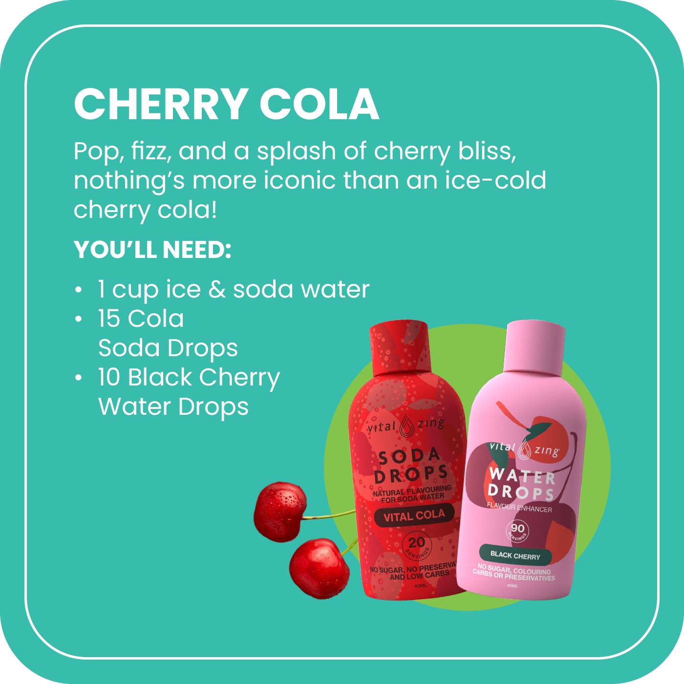 Vital Zing Soda Drops Vital Cola 40ml