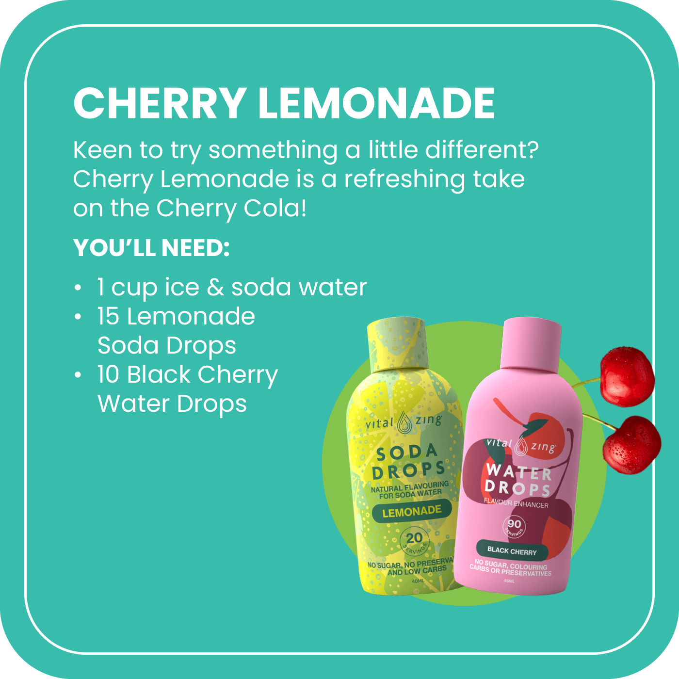 Vital Zing Soda Drops Lemonade 40ml