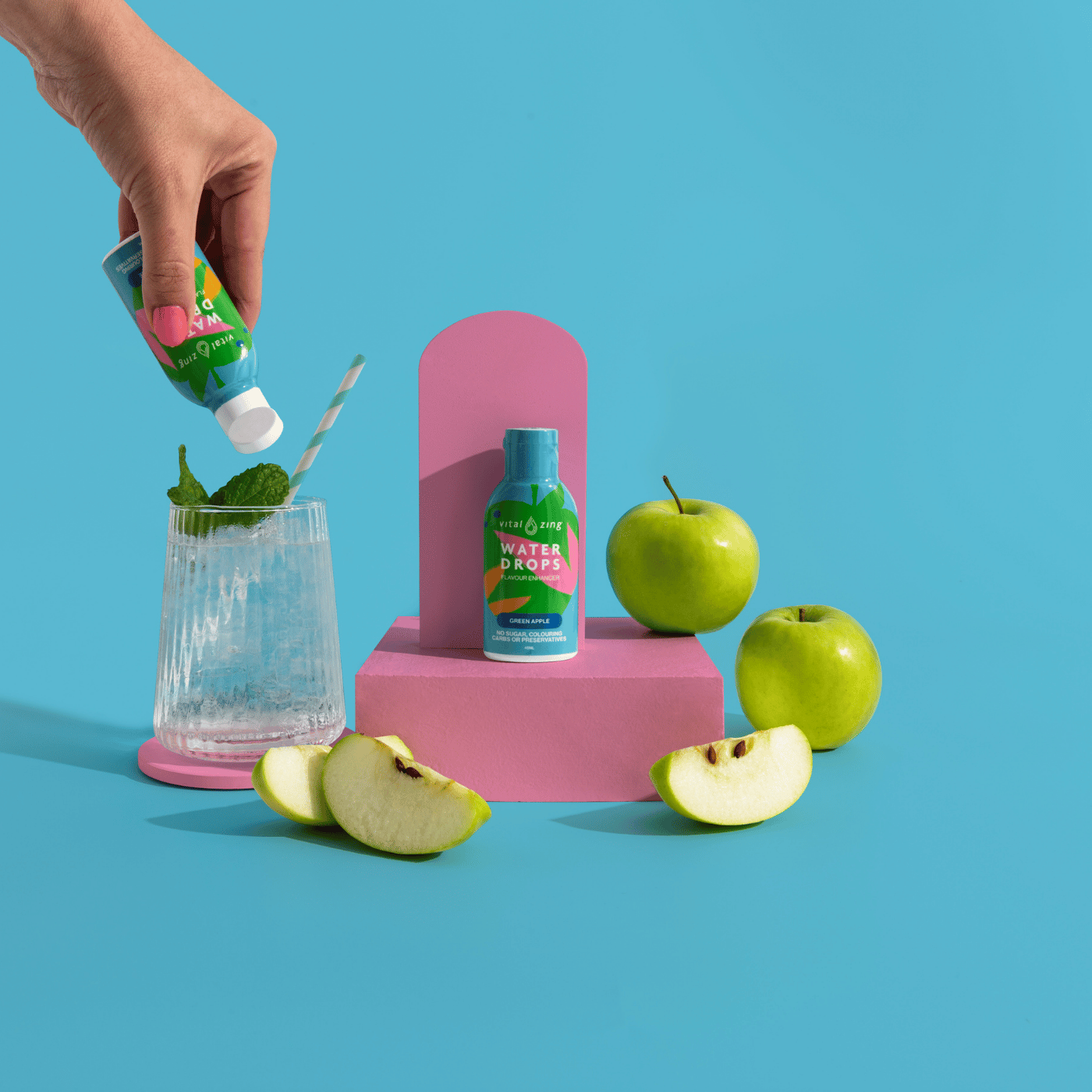 Vital Zing Water Drops Green Apple 45ml