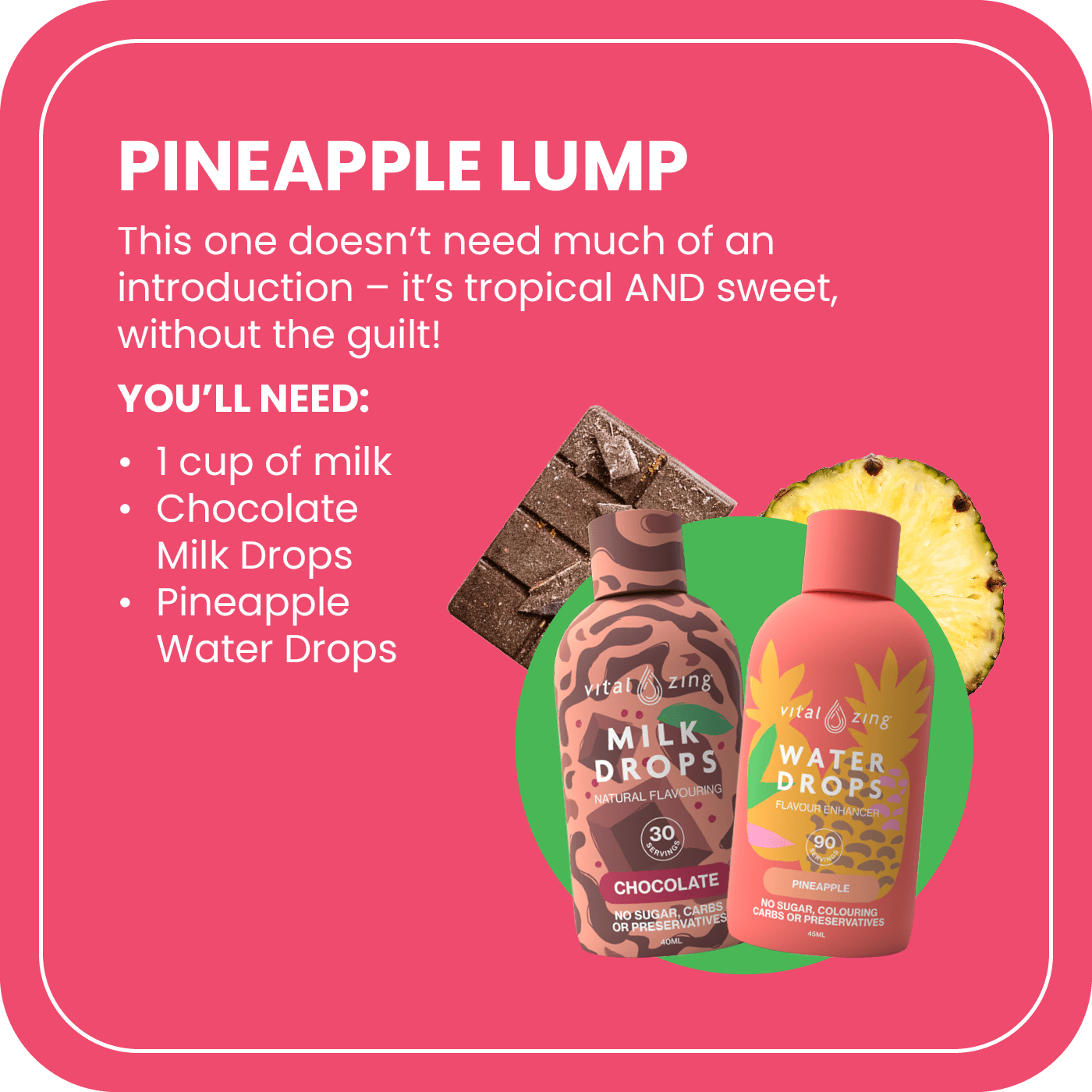 Vital Zing Water Drops Pineapple 45ml