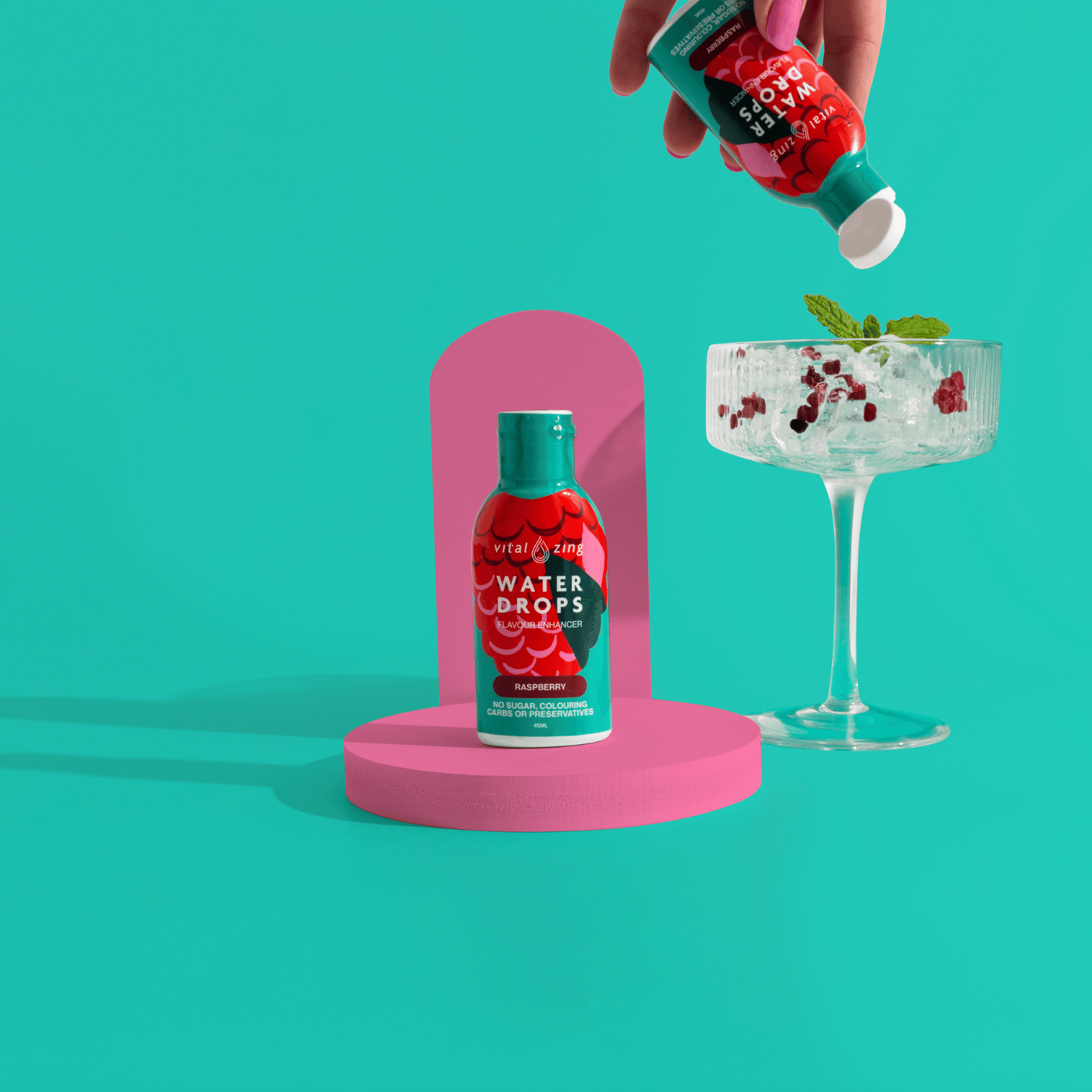 Vital Zing Water Drops Raspberry 45ml